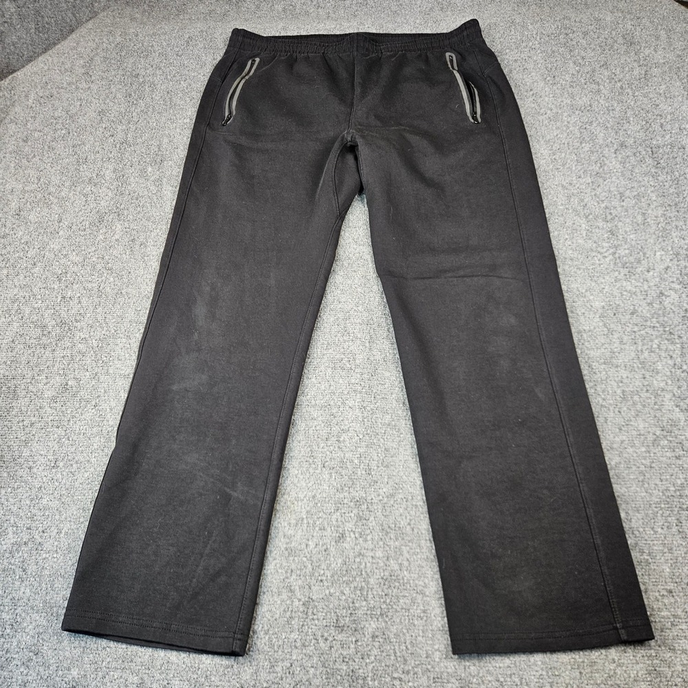 Old Navy Active Dynamic Fleece Pants Mens XL Black Straight 4-Way Stretch Zip